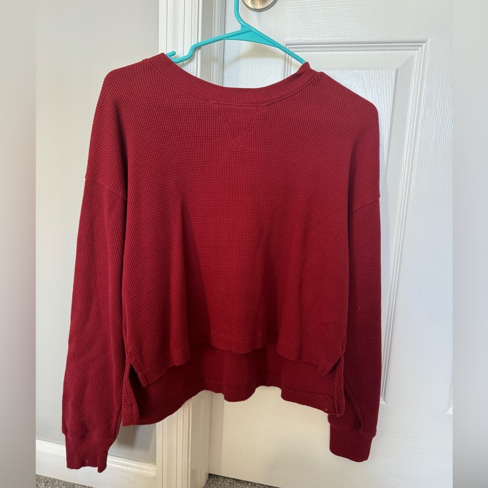 Burgundy long sleeve sweater